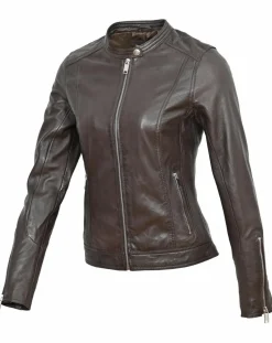 Veste en Cuir Tia marron-Chyston Best
