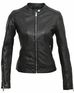 Femme Chyston Vestes, Blousons^Veste en Cuir Tia noire