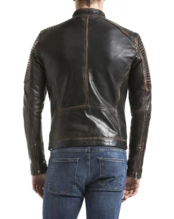 Homme Blue Wellford Vestes, Blousons^Veste en cuir Vardo noir vintage