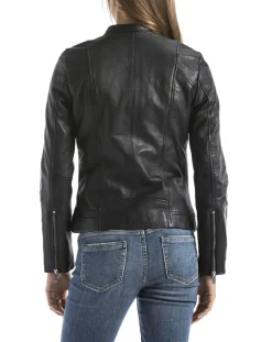 Femme Blue Wellford Vestes, Blousons^Veste en Cuir Varenne noire