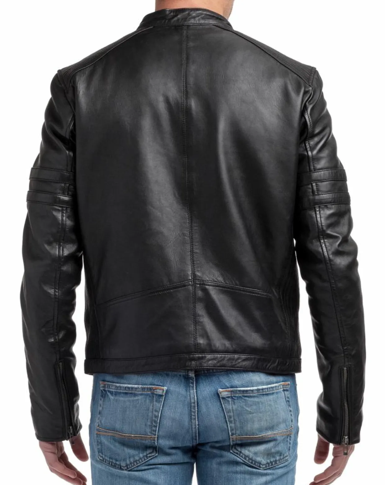 Homme Chyston Vestes, Blousons^Veste en Cuir Victor noire