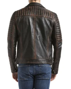 Veste en Cuir Zambezi marron vintage-Blue Wellford Online