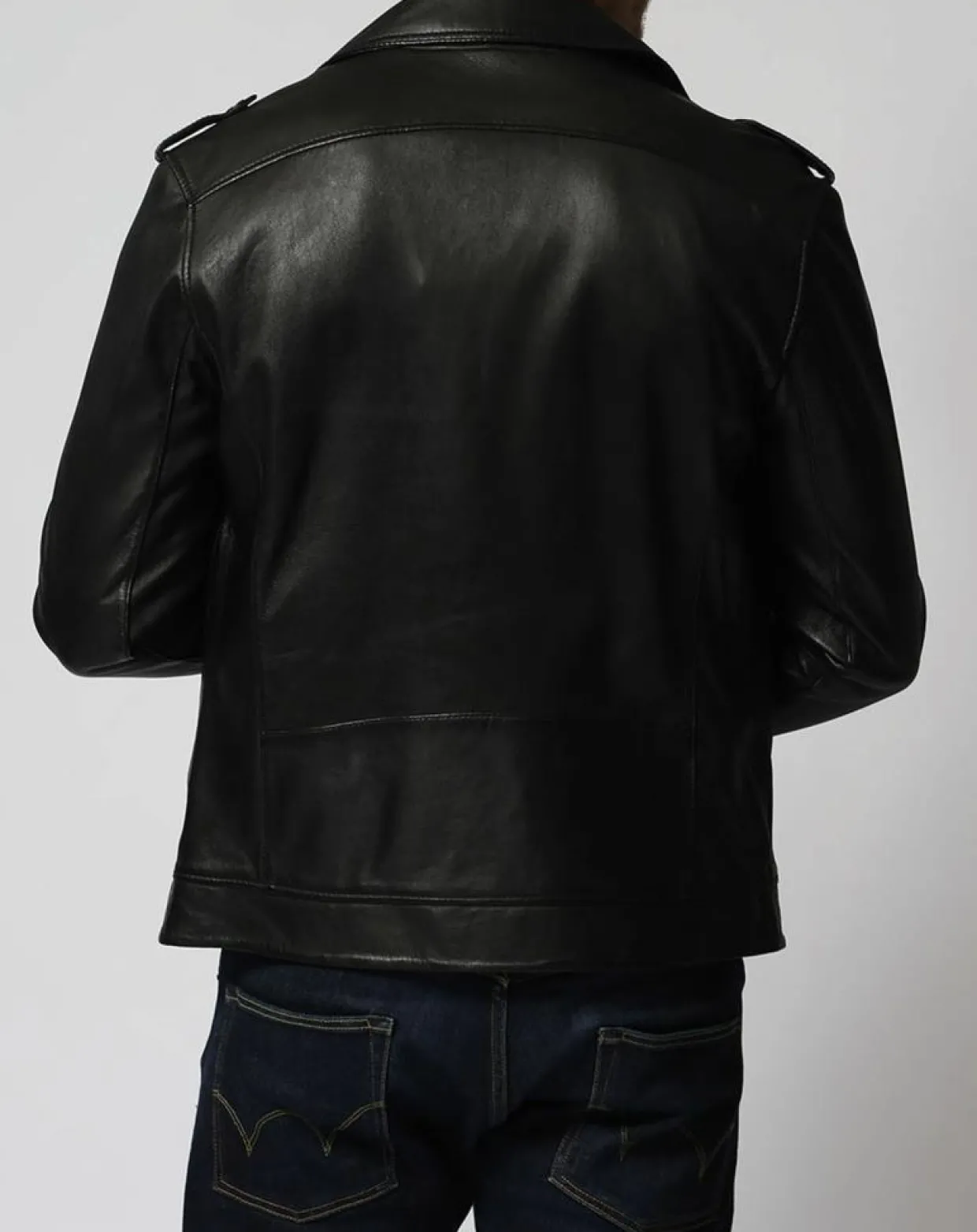 Veste en Cuir Zyler noire-Blue Wellford Online