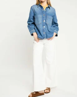 Veste en Jean à franges bleue-Scotch & Soda Sale