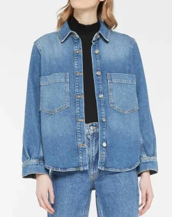 Veste en Jean à franges bleue-Scotch & Soda Sale