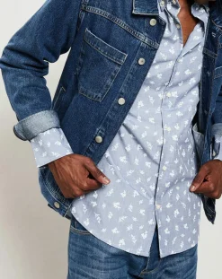 Veste en Jean bleu indigo-Gant Outlet