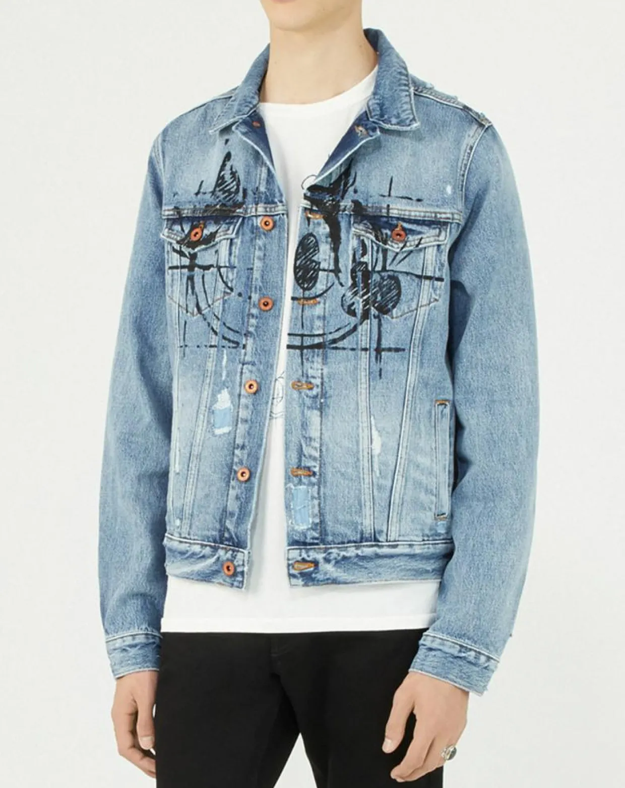 Homme Scotch & Soda Vestes, Blousons^Veste en jean bleue