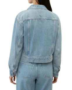 Femme Marc O'Polo Vestes, Blousons^Veste en jean courte à boutons bleue