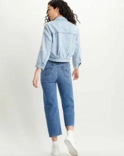 Femme Levi's® Vestes, Blousons^Veste en jean crop Sleeve bleue