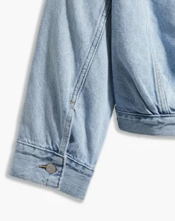 Femme Levi's® Vestes, Blousons^Veste en jean crop Sleeve bleue
