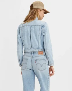 Veste en Jean Crop Trucker bleu clair-Levi's® Hot
