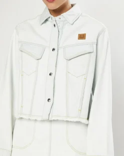 Veste en jean Cropped bleu blanchis-Kenzo New