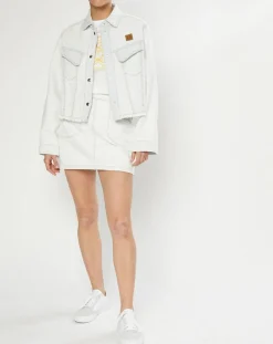 Veste en jean Cropped bleu blanchis-Kenzo New