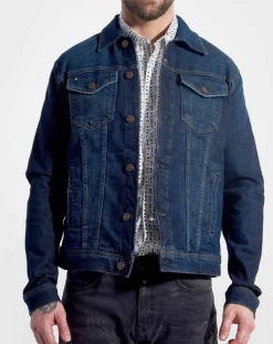 Veste en jean Krosse bleu foncé-Kaporal 5 Discount