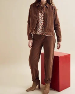 Veste en jean Up marron-Chloé Stora Best
