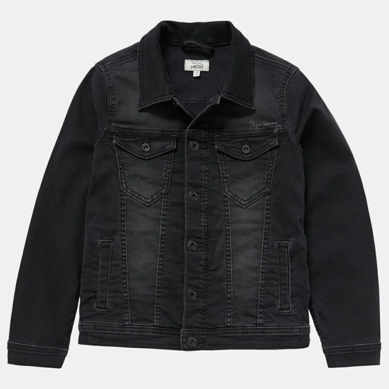 Veste en jeans droite noire-Pepe Jeans Discount