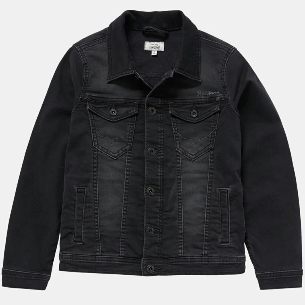 Veste en jeans droite noire-Pepe Jeans Discount