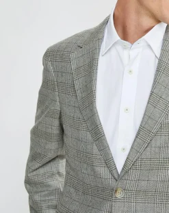 Homme Hackett London Vestes, Blousons^Veste en Laine & Cachemire mélangés Prince de Galles kaki/beige