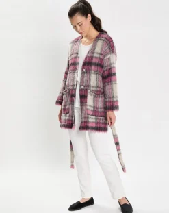 Femme Le Chat Lingerie, Nuit^Veste en Laine & Mohair mélangés Ouate multicolore