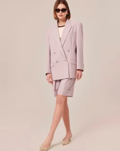 Femme Tara Jarmon Vestes, Blousons^Veste en Laine froide mélangée parme