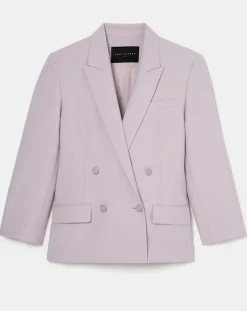 Femme Tara Jarmon Vestes, Blousons^Veste en Laine froide mélangée parme