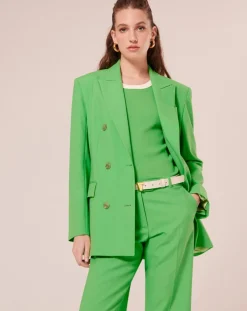 Veste en Laine froide mélangée verte-Tara Jarmon Best