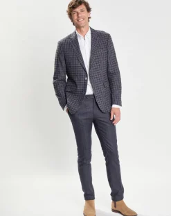 Homme Hackett London Vestes, Blousons^Veste en Laine mélangée à carreaux bleue