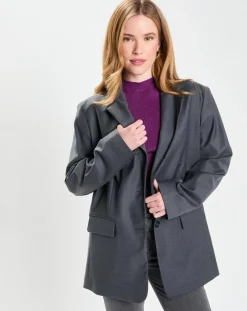 Veste en Laine mélangée Flannelle Sven 3 gris foncé-Galeries Lafayette Hot