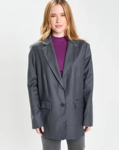 Veste en Laine mélangée Flannelle Sven 3 gris foncé-Galeries Lafayette Hot