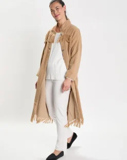 Femme Le Chat Lingerie, Nuit^Veste en Laine mélangée Foehn beige