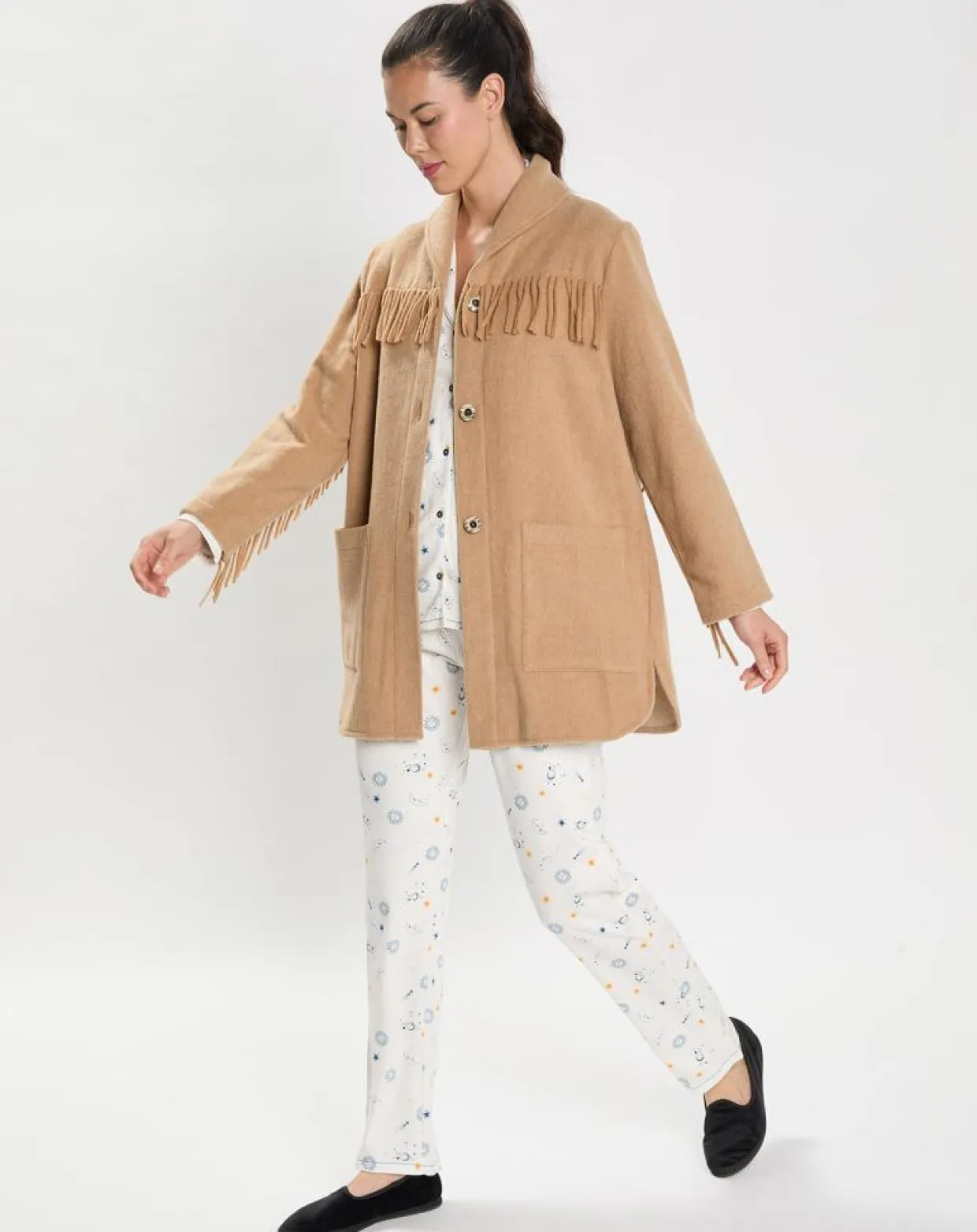Veste en Laine mélangée Foehn beige-Le Chat
