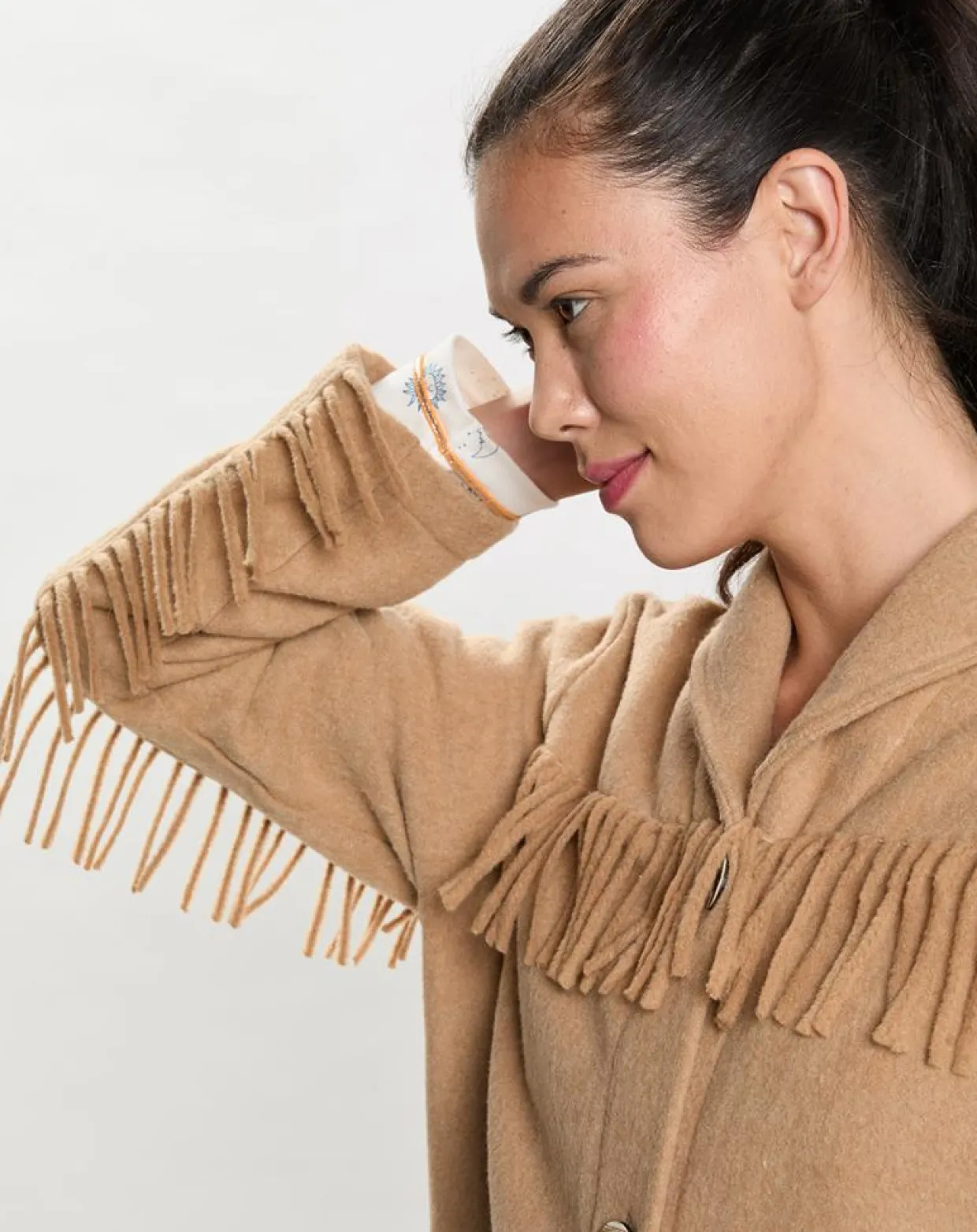 Veste en Laine mélangée Foehn beige-Le Chat