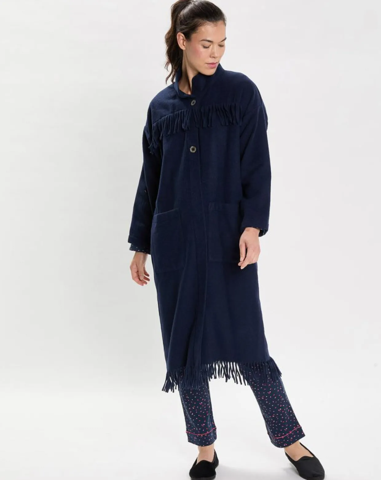 Veste en Laine mélangée Foehn bleu marine-Le Chat New