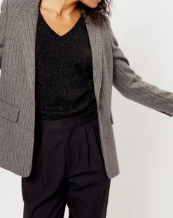 Femme See u Soon Vestes, Blousons^Veste en Laine mélangée Lilou grise