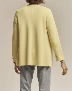 Veste en Laine mélangée Vague jaune mimosa-Devernois Outlet