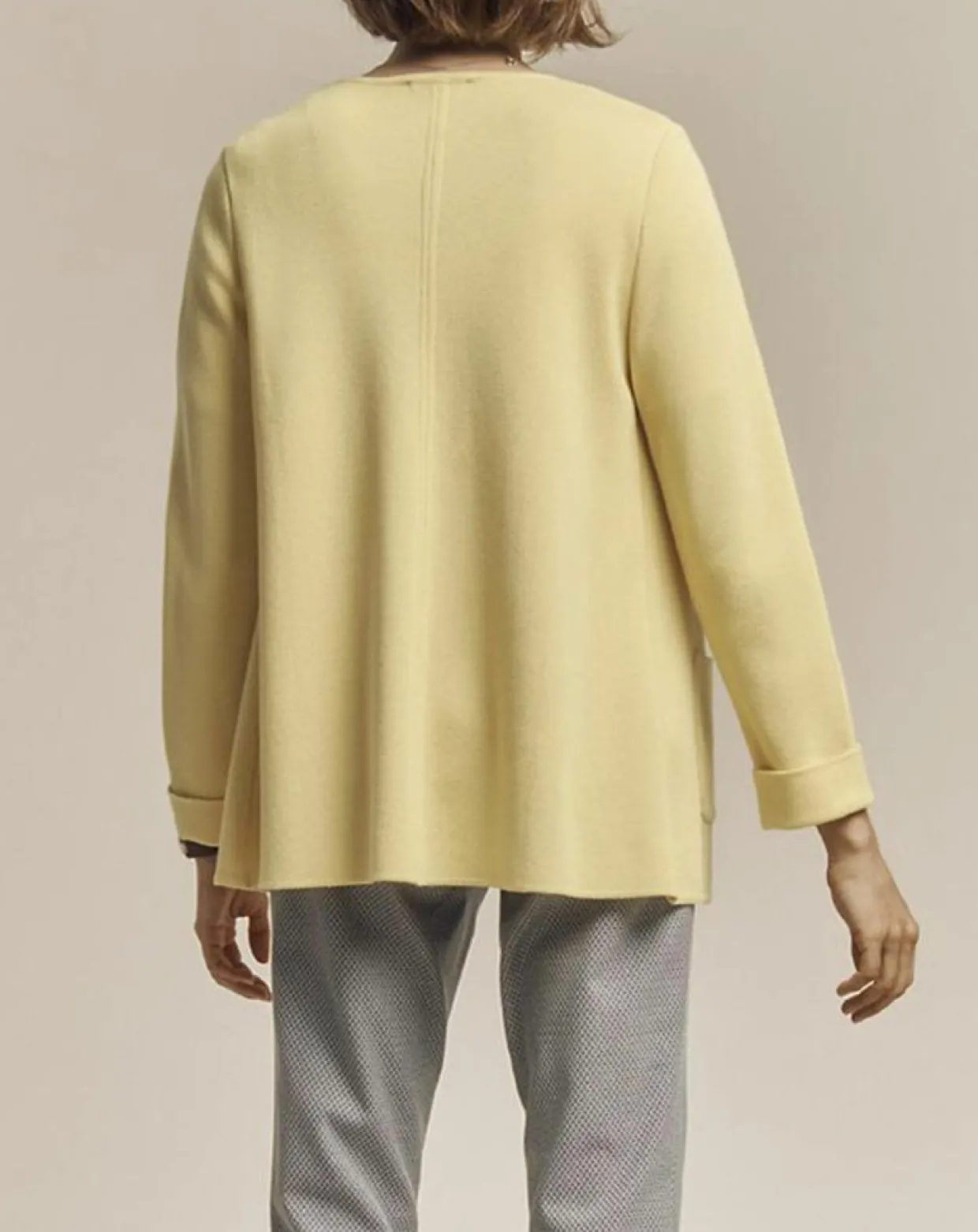 Veste en Laine mélangée Vague jaune mimosa-Devernois Outlet