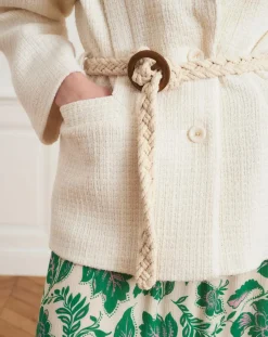 Veste en Laine mélangée Valentin écrue-La Petite Francaise Sale