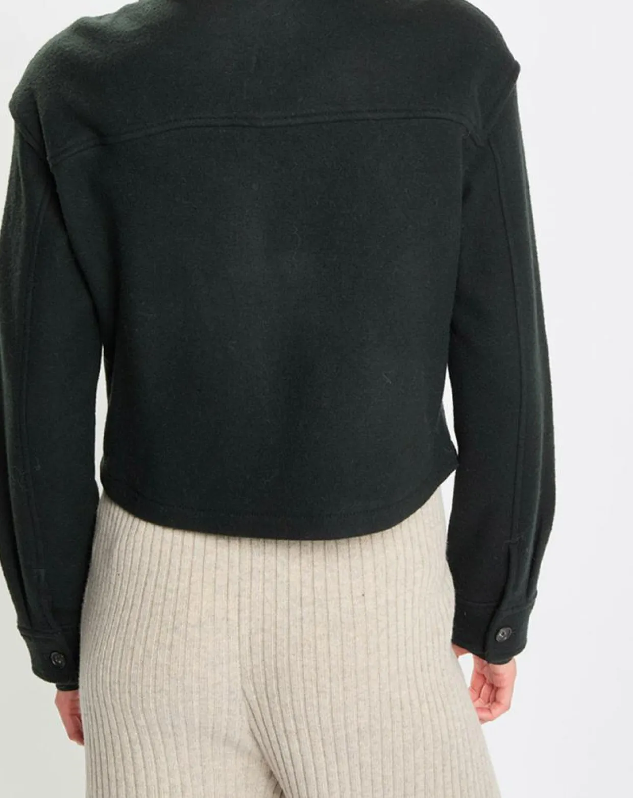 Femme Marc O'Polo Vestes, Blousons^Veste en Laine mélangée vert foncé