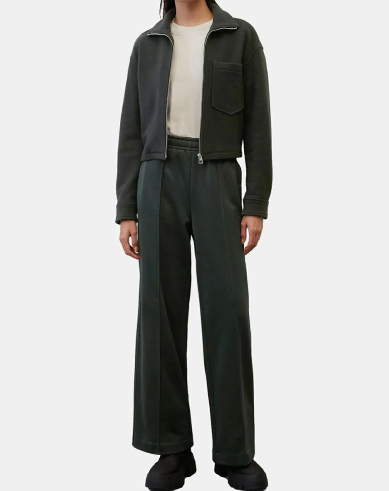 Femme Marc O'Polo Vestes, Blousons^Veste en Laine mélangée vert foncé