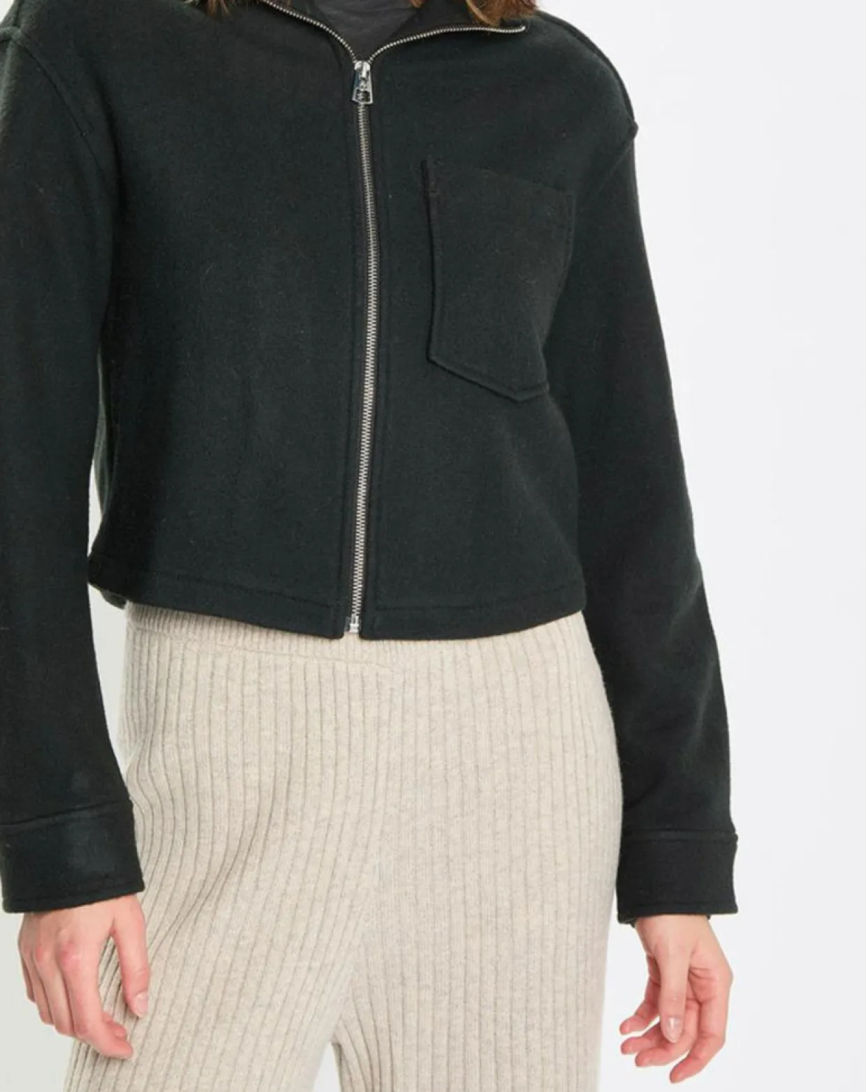 Femme Marc O'Polo Vestes, Blousons^Veste en Laine mélangée vert foncé