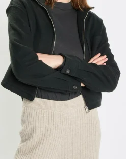 Femme Marc O'Polo Vestes, Blousons^Veste en Laine mélangée vert foncé