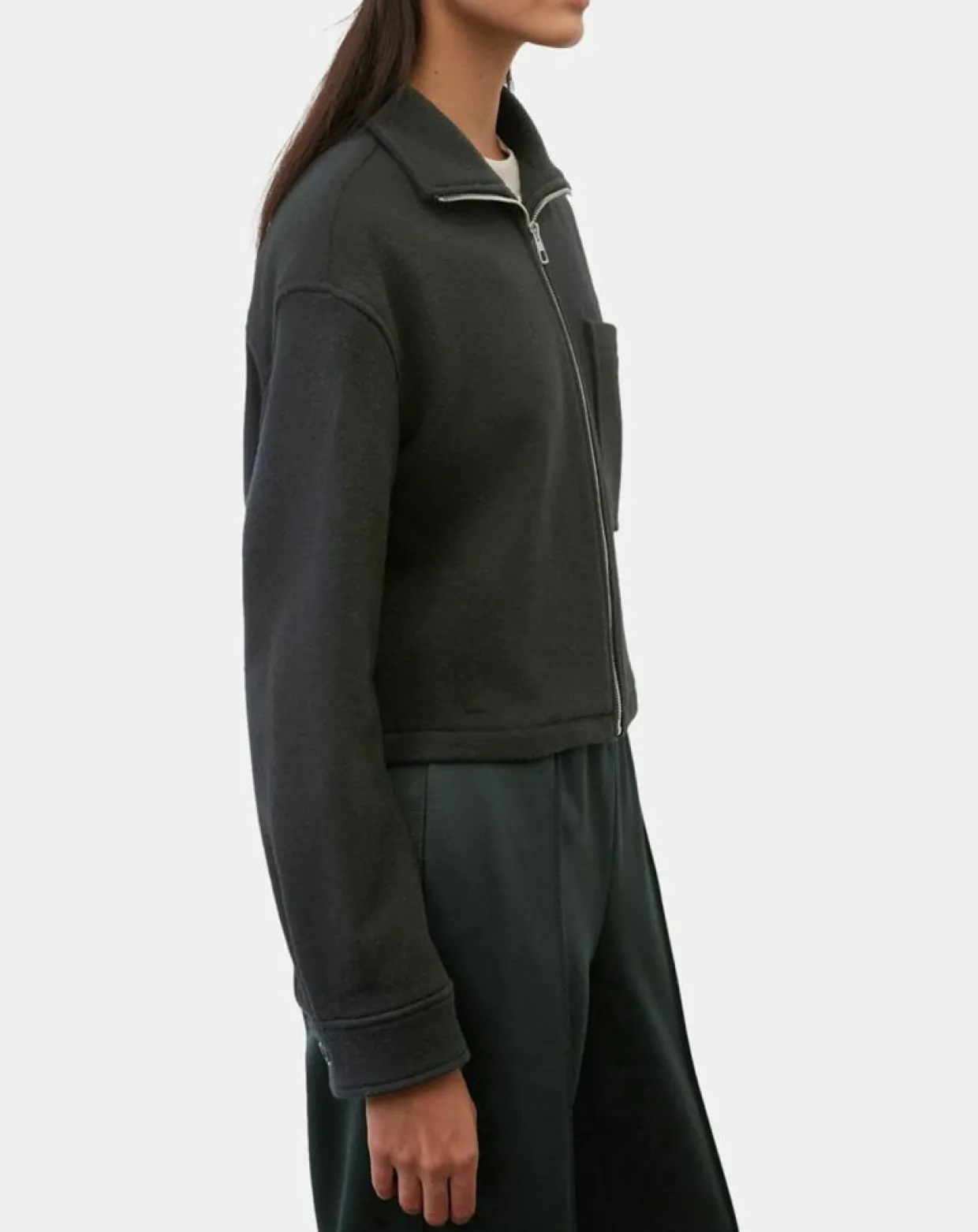 Femme Marc O'Polo Vestes, Blousons^Veste en Laine mélangée vert foncé