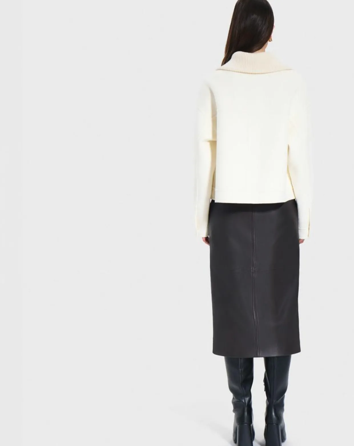 Veste en Laine mélangée Vivienna écrue-Zapa Clearance
