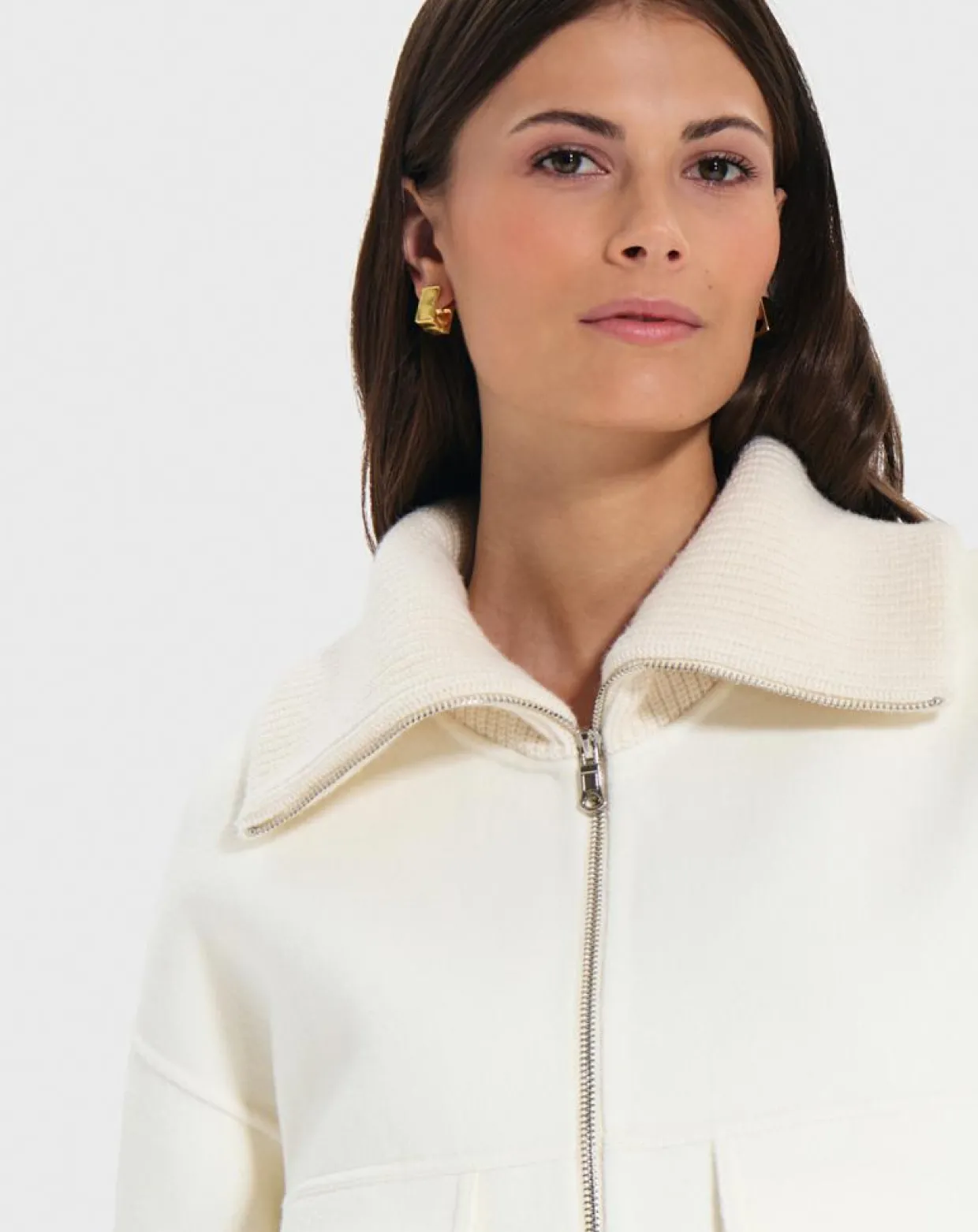 Veste en Laine mélangée Vivienna écrue-Zapa Clearance