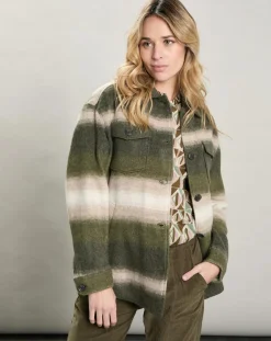 Veste en Laine mélangée Voltige beige/vert-Hartford Hot