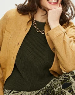 Veste en Lin & Coton Curtis muscade-Harris Wilson New