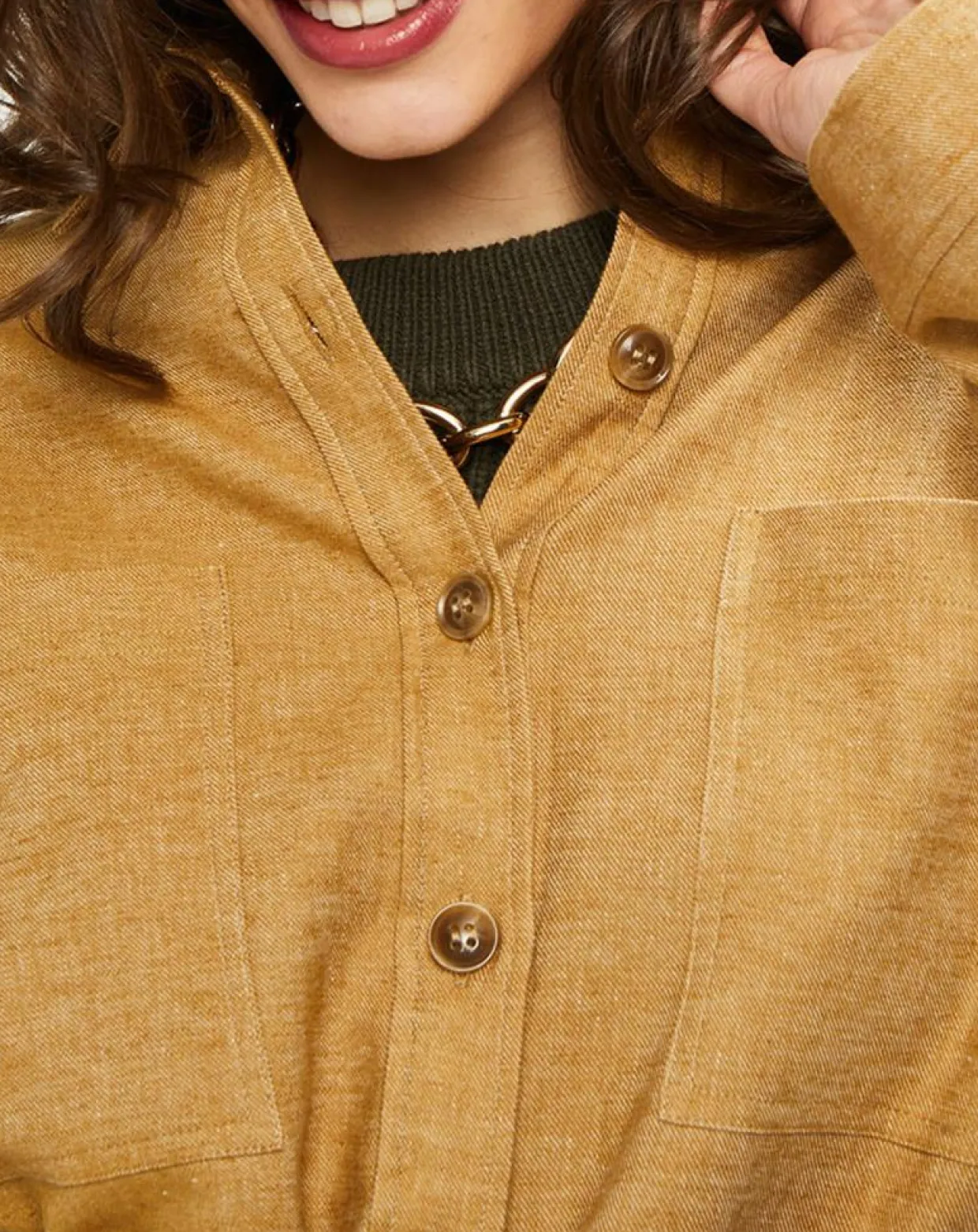 Veste en Lin & Coton Curtis muscade-Harris Wilson New