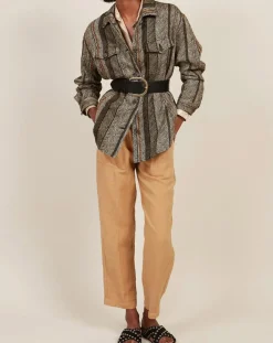 Femme Hartford Vestes, Blousons^Veste en Lin & Coton Voltige beige/noir