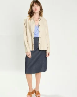 Veste en Lin mélangé Fauline beige-La Petite Etoile Discount