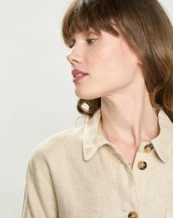 Veste en Lin mélangé Fauline beige-La Petite Etoile Discount